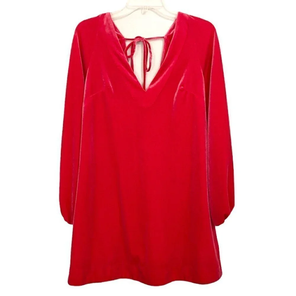 FREE PEOPLE Misha Velvet V Tie Back Dress